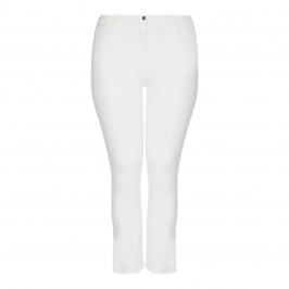 PERSONA BY MARINA RINALDI WHITE STRETCH DENIM JEANS - Plus Size Collection