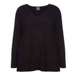 PERSONA BY MARINA RINALDI BLACK KNITTED TUNIC - Plus Size Collection