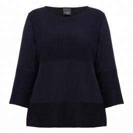 Persona By Marina Rinaldi Cotton Knitted Tunic Navy - Plus Size Collection