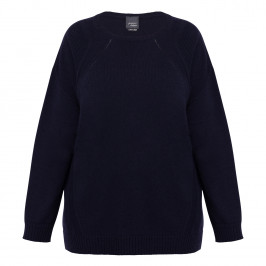 Persona By Marina Rinaldi Knitted Tunic Navy  - Plus Size Collection