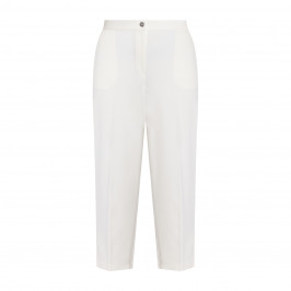 PERSONA BY MARINA RINALDI CROPPED TROUSER WHITE  - Plus Size Collection