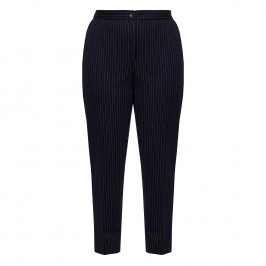 Persona by Marina Rinaldi Pinstripe Trousers Navy  - Plus Size Collection