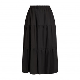 NOW by Persona Cotton Poplin Skirt Black - Plus Size Collection