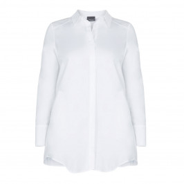 PERSONA BY MARINA RINALDI LONG WHITE COTTON SHIRT - Plus Size Collection