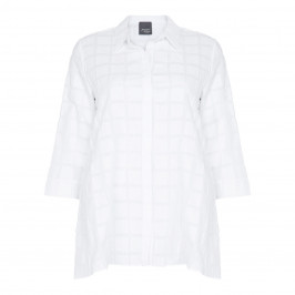 PERSONA BY MARINA RINALDI WHITE JACQUARD SHIRT - Plus Size Collection
