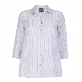 PERSONA BY MARINA RINALDI LINEN STRIPE SHIRT - Plus Size Collection