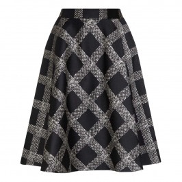 PERSONA black and white check taffeta SKIRT - Plus Size Collection