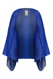 PERSONA BY MARINA RINALDI blue chiffon STOLE - Plus Size Collection