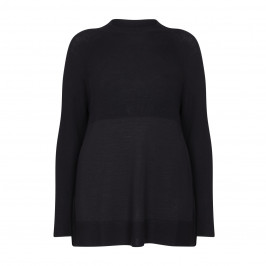 PERSONA BY MARINA RINALDI ROUND NECK BLACK SWEATER - Plus Size Collection