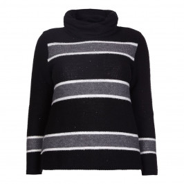 PERSONA BY MARINA RINALDI BLACK SWEATER, DETACHABLE COLLAR - Plus Size Collection