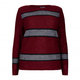 PERSONA BY MARINA RINALDI Bordeaux SWEATER, detachable collar - Plus Size Collection