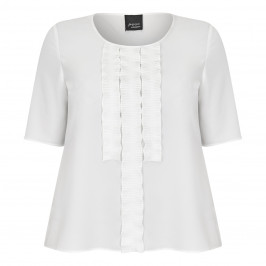 PERSONA BY MARINA RINALDI CREPE DE CHINE TOP CREAM - Plus Size Collection