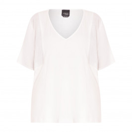 Persona by Marina Rinaldi Cotton Linen Top White  - Plus Size Collection