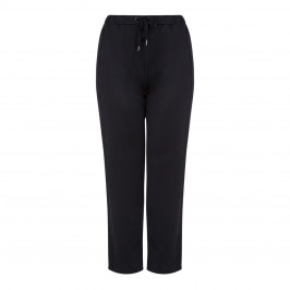 PERSONA BY MARINA RINALDI BLACK DRAWSTRING TROUSER LACE INSERT  - Plus Size Collection