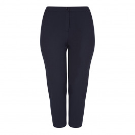 PERSONA BY MARINA RINALDI NAVY ANKLE GRAZER TROUSER - Plus Size Collection
