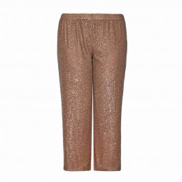 PERSONA BY MARINA RINALDI GOLD SEQUIN PALAZZO TROUSER - Plus Size Collection