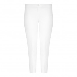 PERSONA white ankle grazer TROUSERS - Plus Size Collection