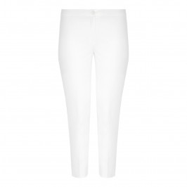 PERSONA white ankle grazer TROUSERS - Plus Size Collection
