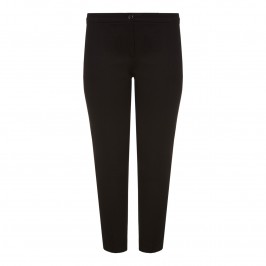 PERSONA black cotton ankle grazer TROUSERS - Plus Size Collection