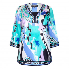 PIERO MORETTI SILK BLEND PAISLEY KAFTAN - Plus Size Collection