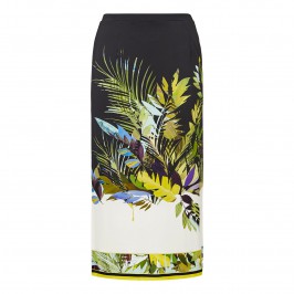 PIERO MORETTI botanical print midi SKIRT - Plus Size Collection