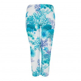 PIERO MORETTI CORAL PRINT TROUSER  - Plus Size Collection
