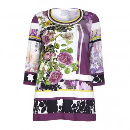 PIERO MORETTI floral jersey TUNIC - Plus Size Collection