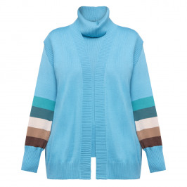 Piero Moretti Merino Blend Twinset Sky Blue  - Plus Size Collection