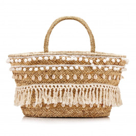 PRANELLA straw BAG with shell decorations - Plus Size Collection