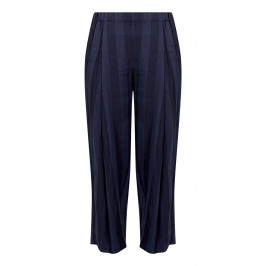 QNEEL STRIPE PULL ON TROUSER NAVY - Plus Size Collection