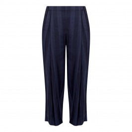 QNEEL STRIPE PULL ON TROUSER NAVY - Plus Size Collection