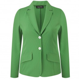 Luisa Viola green textured jersey JACKET - Plus Size Collection