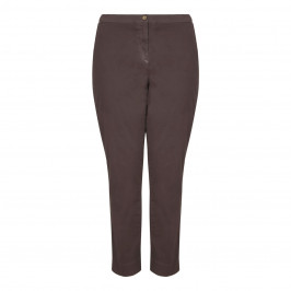 Marina Rinaldi brown stretch cotton TROUSERS - Plus Size Collection