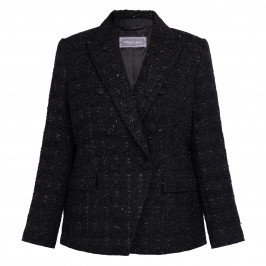 RoFa Metallic Tweed Blazer Black  - Plus Size Collection