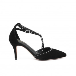 Sargossa black suede embellished SHOES - Plus Size Collection