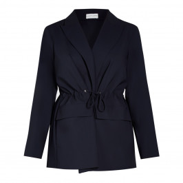 SALLIE SAHNE DRAWSTRING WAIST BLAZER BLACK - Plus Size Collection