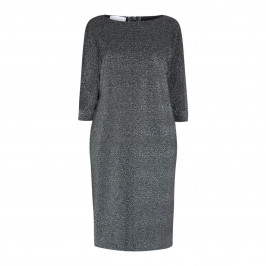 SALLIE SAHNE LUREX DRESS SILVER - Plus Size Collection