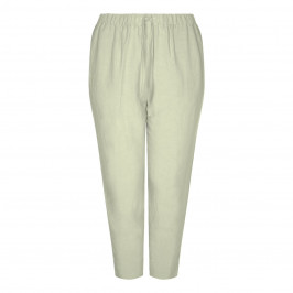 SALLIE SAHNE LINEN PULL ON ANKLE GRAZER TROUSER - Plus Size Collection