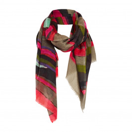 Salto Pure Wool Multicolour Scarf  - Plus Size Collection