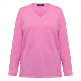 Sandra Portelli V-Neck Cashmere Knitted Tunic Baby Pink 