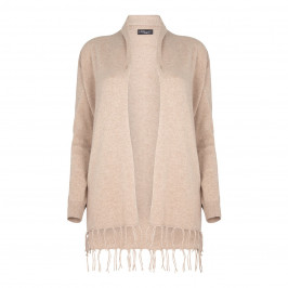 Sandra Portelli cashmere LONG fringed CARDIGAN - Plus Size Collection