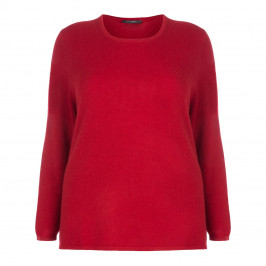 SANDRA PORTELLI RED PURE CASHMERE SWEATER - Plus Size Collection