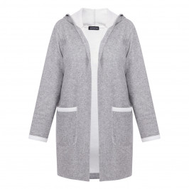 SeeYou Soft Long Open Hoodie Grey  - Plus Size Collection