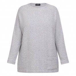 SeeYou By Biggi M Ribbed Tunic Grey  - Plus Size Collection
