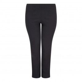 SEMPRE PIU BLACK STRAIGHT LEG TROUSERS - Plus Size Collection