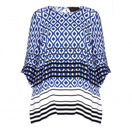 SEMPRE PIU ethnic and stripes print Tunic - Plus Size Collection