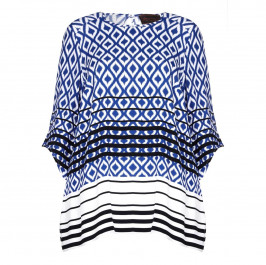 SEMPRE PIU ethnic and stripes print Tunic - Plus Size Collection