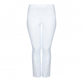 SEMPRE PIU WHITE STRAIGHT LEG TROUSERS  - Plus Size Collection