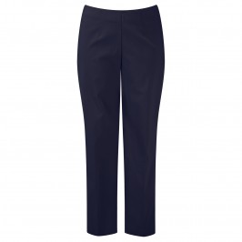 VERPASS NAVY SLIM LEG TROUSERS - Plus Size Collection