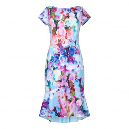 TIA FLORAL PRINT RUFFLE HEM DRESS - Plus Size Collection